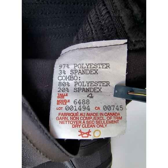 Black Mesh Long Sleeve Top Size 4 With Pleated Body & Back Zipper JS Collection - Picture 4 of 6